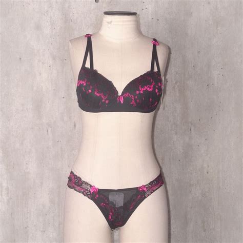 Conjunto Lingerie Preta E Rosa Intimus Lingerie Feminina Imtimus