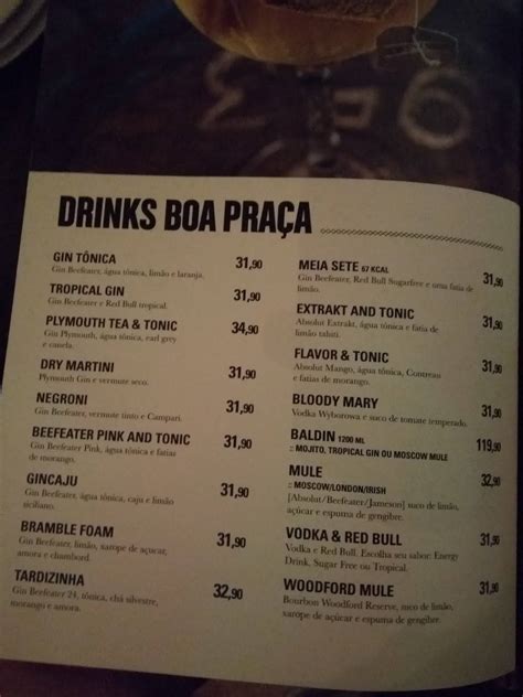 Menu Em Boteco Boa Pra A Pub Bar S O Paulo Av Brig Faria Lima