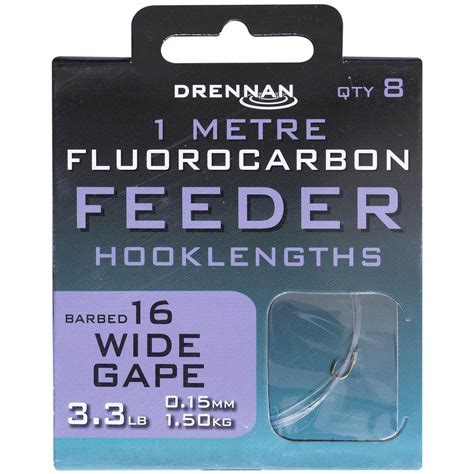 Przypony Drennan Fluorocarbon Feeder Wide Gape Drennan Sport