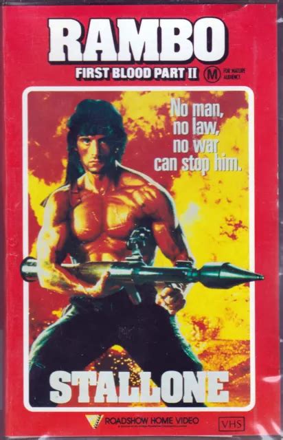 Rambo First Blood Part Ii Sylvester Stallone Video Vhs Pal Clamshell