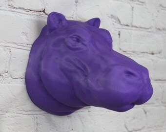 LARGE Geometric Hippo Wall Head Modern Decor Etsy