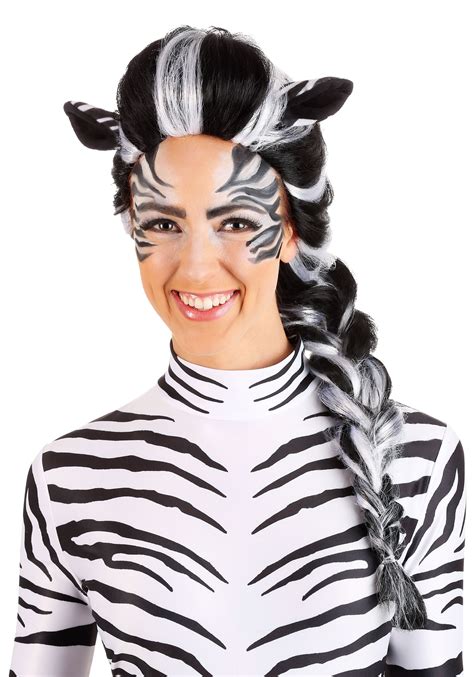 Zebra Womens Costume Wig Zebra Accessories