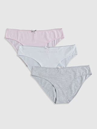 GRİ Dantel Detaylı Bikini Külot lü Paket WT Z CT LCW