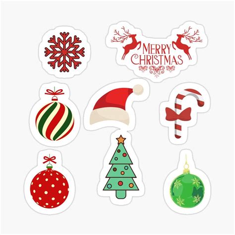 Holiday Stickers Sticker Pack Christmas Stickers Planner Stickers Kiss