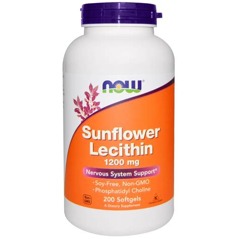 Now Foods Sunflower Lecithin Mg Softgels By Iherb