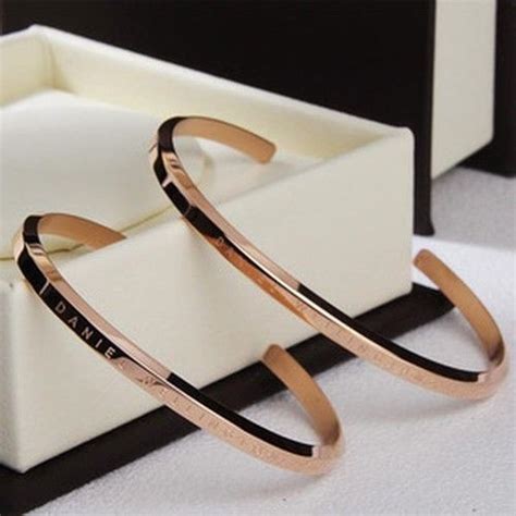 Daniel Wellington Bangle Classic Cuff Bracelet Rose Gold Silver