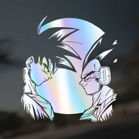 Vinyl Decal Goku Vs Vegeta Stare Etsy