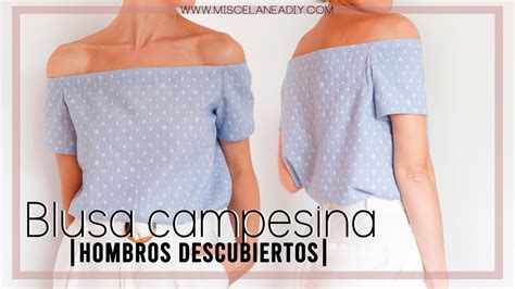 Cómo hacer una BLUSA CAMPESINA Top con los hombros descubiertos YouTube