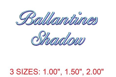 Ballantines Shadow Embroidery Font Creative Fabrica