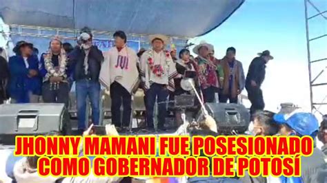 Evo Morales Llega Para La Posesi N Del Gobernador De Potos Jhonny