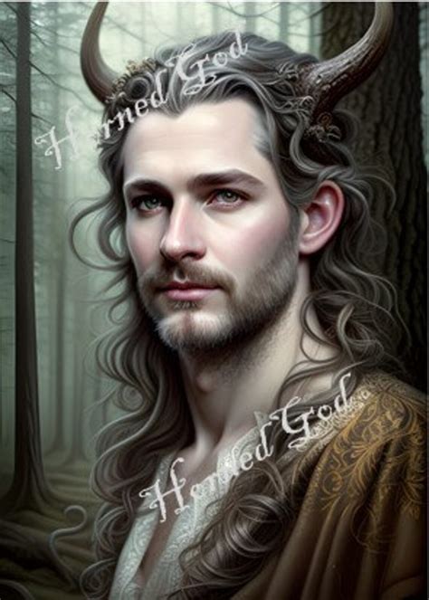 Horned God, Cernunnos, Herne, 4 X A4 Digital Images, Digital Art ...
