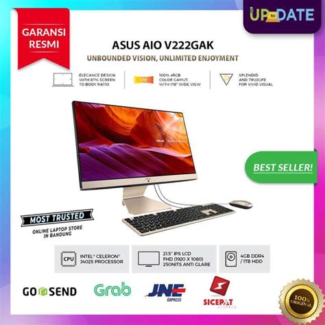 Jual Asus Aio V222gak Ba141t Intel Celeron J4025 4gb 1tb Hdd Windows