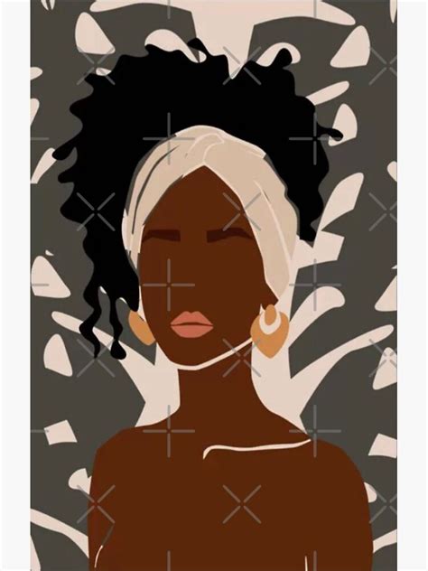 Pretty Black Girl With Headwrap Sticker For Sale By Patricia256 Redbubble