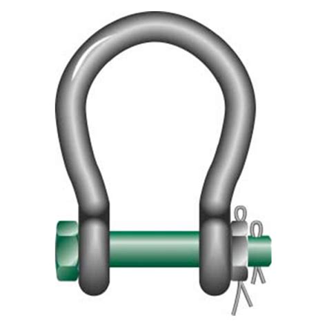 Green Pin 55ton Wide Mouth Safety Pin Bow Shackle Safety Lifting