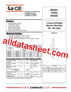 SR206 Datasheet PDF Shanghai Lunsure Electronic Tech