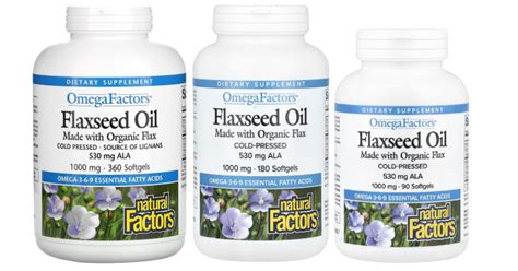 Natural Factors Omegafactors Flaxseed Oil 1 000 Mg 90 180 360 Softgels Lazada Ph