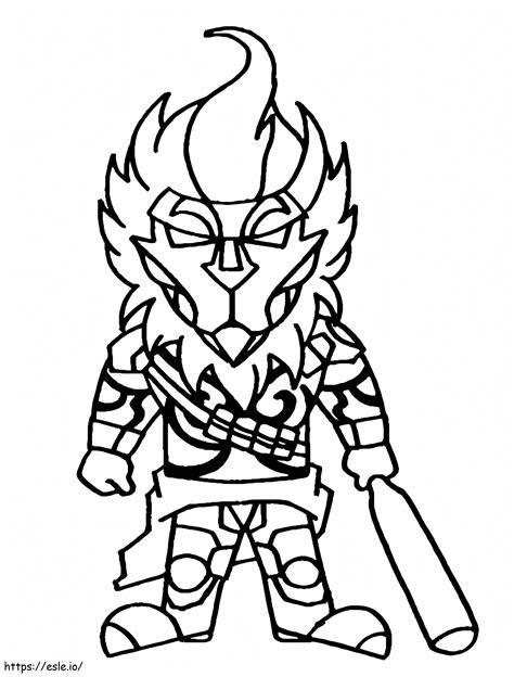 Monkey King Free Fire Coloring Page