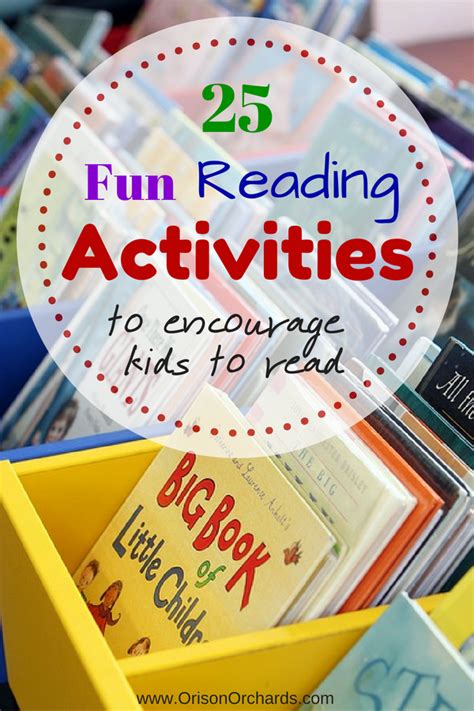 25 Fun Reading Activities To Inspire Kids Orison Orchards Games For