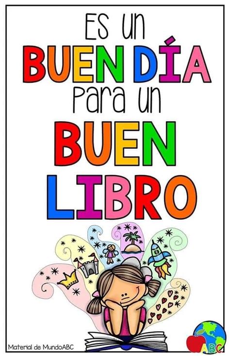 A Spanish Poster With The Words Es Un Buen Dia Para Un Ruen Libro