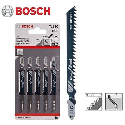 Set Lame Ricambio Seghetto Alternativo Bosch Taglio Legno T C