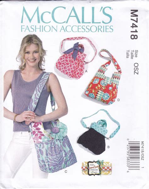 Sewing Pattern Mccall S Purse Handbag Bag Handle Shoulder Strap