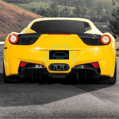 Carbon Fiber Rear Trunk Wing Spoiler Lip For Ferrari 458 Italia Spider