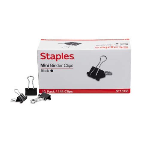 Staples Mini Metal Binder Clips Bulk Pack Black 35 Size With 14