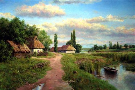 Украинские пейзажи | Beautiful landscape paintings, Landscape paintings ...