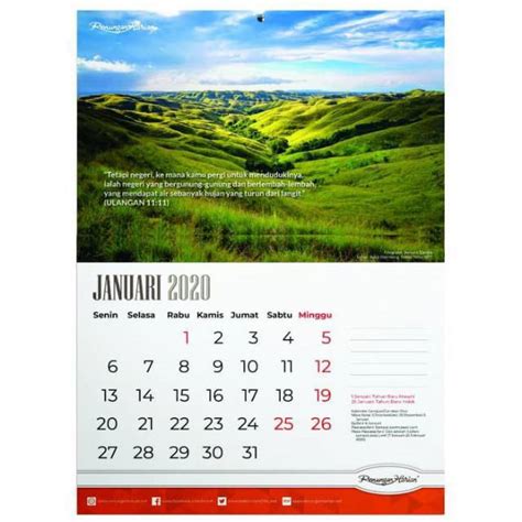 Jual Kalender Dinding Renungan Harian 2020 Kristen Shopee Indonesia