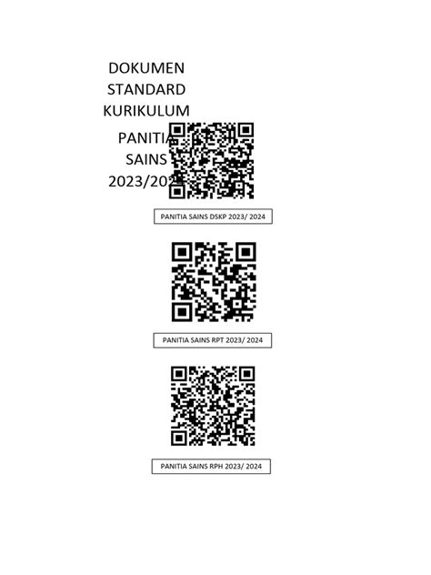 Qr Code Panitia Sains 2023 Pdf