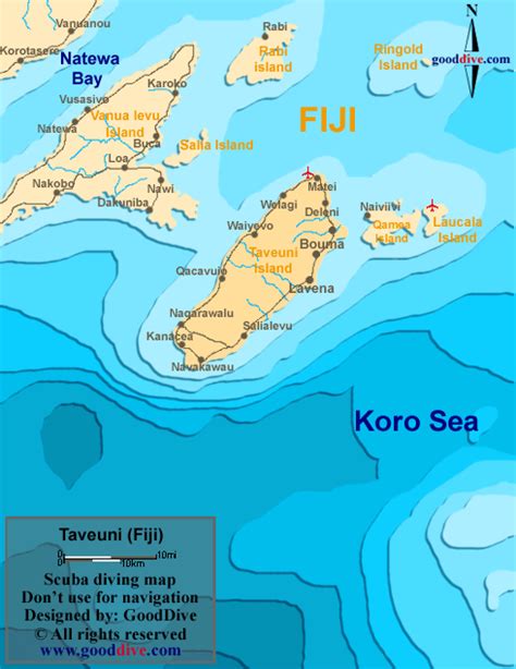 Taveuni Island map | Gooddive.com