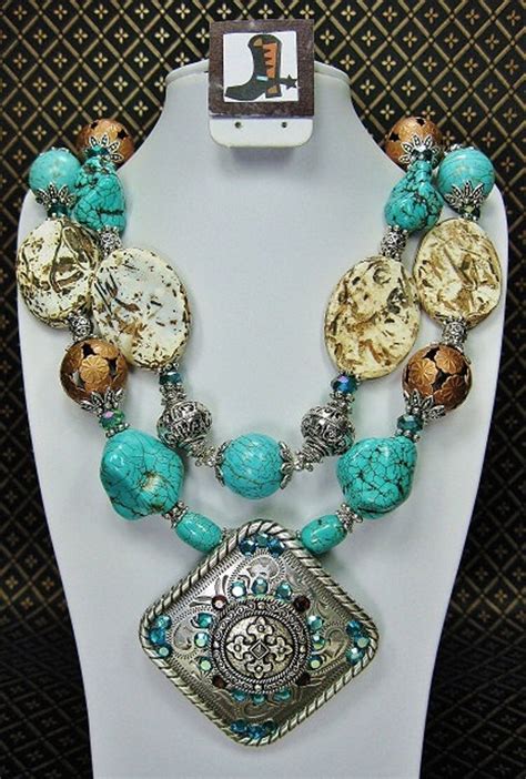 TURQUOISE WESTERN STYLE Chunky Cowgirl By CayasCreativeDesigns