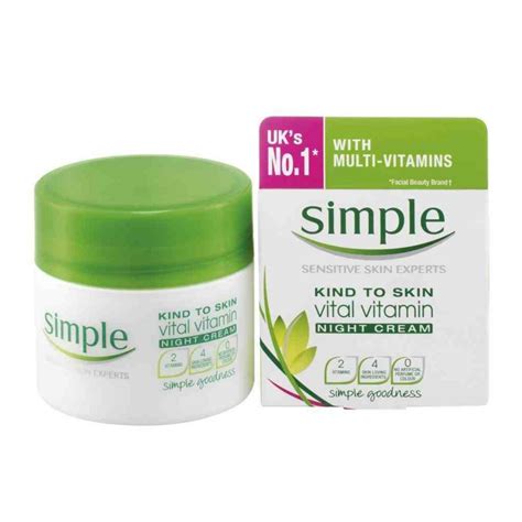 Simple Kind To Skin Vital Vitamin Night Cream ingredients (Explained)