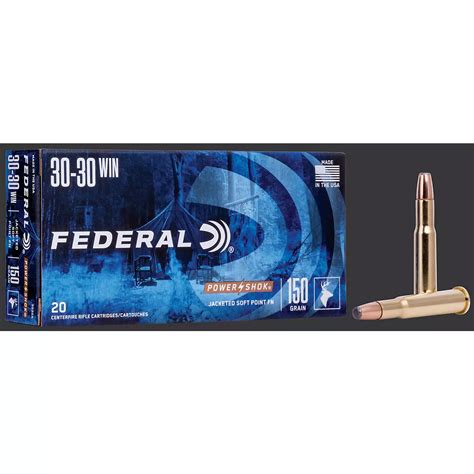 Federal Power Shok 30 30 Winchester 150 Grain Ammunition Academy