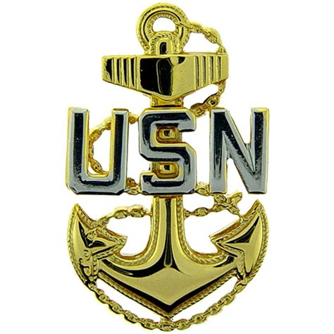 Us Navy Usn Fouled Anchor Pin Gold And Silver Plated 1 14 Walmart