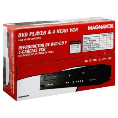 Magnavox DVD VCR Combo Player 4 HEAD HI FI VHS Recorder Remote MWD2205