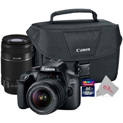 Canon Eos 3000d Rebel T100 18mp Dslr Camera 18 55mm 55 250 Is Ii Lens Bundle 1 Kroger