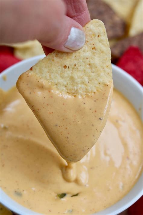 Easy Vegan Nacho Cheese Sauce Gf The Cheeky Chickpea