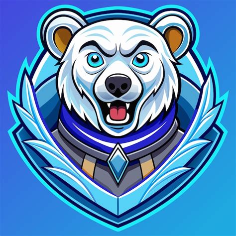 Polar Bear Mascot Logo Esport Illustration Premium AI Generated Vector