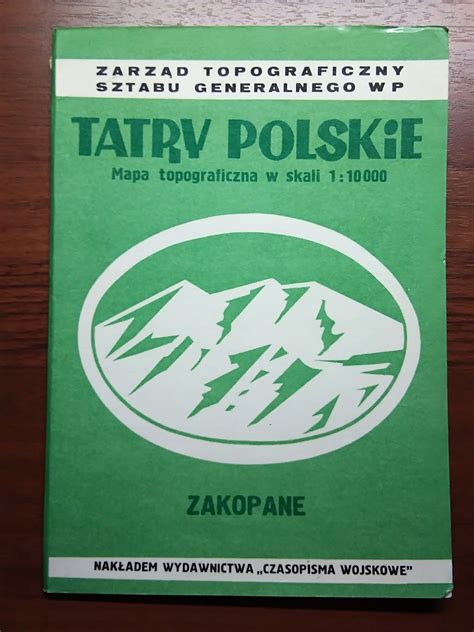 TATRY POLSKIE Zakopane Mapa Topograficzna 1986 R 13548895120 Allegro Pl