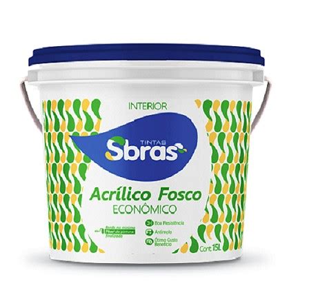 Tinta Sbras Acr Econ Mica Fo Branco Neve Lt Home Center Casa