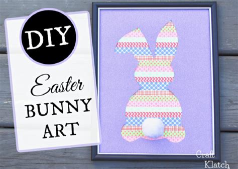 Easy Easter Bunny Art DIY - Craft Klatch