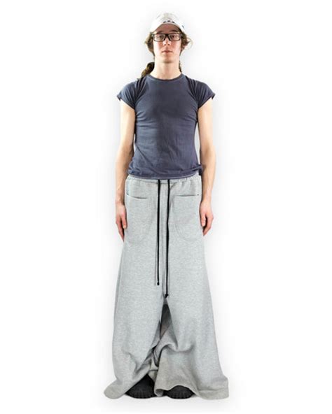 yori sport wide grey sweatpant (grey melange) | YORI NYC