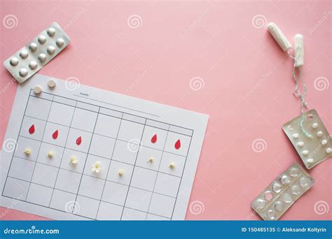 Ciclo De La Ovulaci N Concepto Calendario Por Un Mes Marcador De La