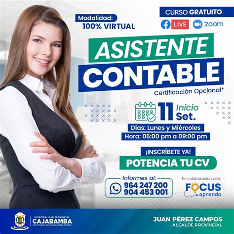 Asistente Contable Campañas Municipalidad Provincial Cajabamba