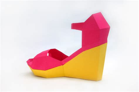 Diy High Heel Shoe 3d Papercraft By Paper Amaze Thehungryjpeg