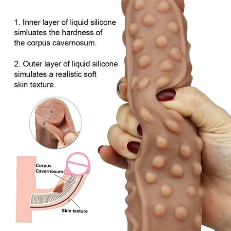 Big Dildo Strapon Dildos For Women Lesbian Soft Double Layer Silicone Sex Toys Adult Penis
