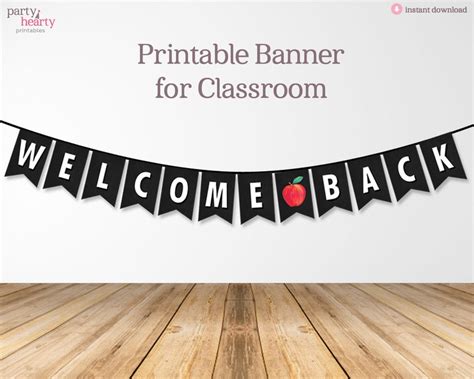 Printable Welcome Back Banner For Teacher S Classroom Etsy