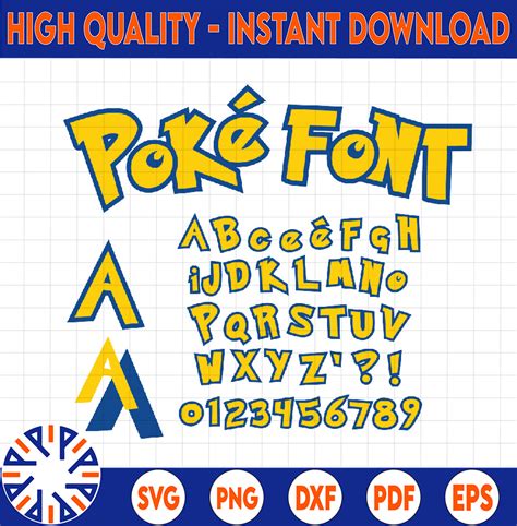 Pokemon Font Svg Layered Cricut Pokemon Font Svg Pokemon Alphabet P