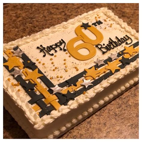 Th Birthday Cake For Men Square Birthday Cake Birthday Sheet Cakes